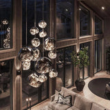 Modern Lava Glass Pendant Light for Dining Room, Height Adjustable