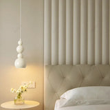 Cream LED Dimmable Gourd Pendant Light for Bedroom