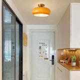 Vintage Persimmon Glass Pendant Light for Corridor