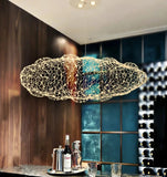 Modern Cloud Pendant Light Metal for Dining Rooms, Height Adjustable