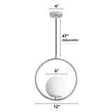 Minimalist Ring Glass Pendant Lighting Fixtures