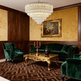 Luxury Crystal Tier Chandelier Dimmable for Living Room