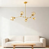 Bubble Branching Chandelier Mid Century Style Adjustable Glass for Living Room