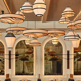 Japandi Fabric Pendant Light Dimmable for Dining Room