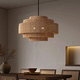 Vintage Rattan Pendant Light for Dining Room
