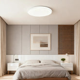 Minimalist Tri-Color Adjustable Slim Round Ceiling Light for Bedroom