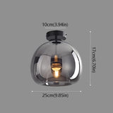 Postmodern Clear Glass Hallway Ceiling Light