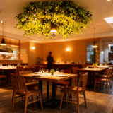 Artificial Green Plant Flush Ceiling Light