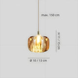 Modern Crystal Pendant Light Height Adjustable for Dining Rooms