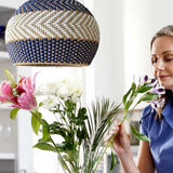 Rattan Dome Pendant Light for Dining Room