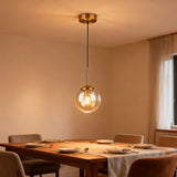 Modern Globe Glass Pendant Light Dimmable for Kitchen Island