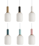 Striped Lantern Clear Glass Pendant Lighting