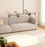 Mid Century Branching Bubble Chandelier Glass for Living Room, Arm Adjustable