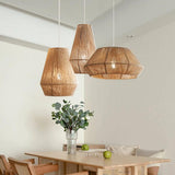 Wabi Sabi Rattan Pendant Ceiling Light for Dining Room