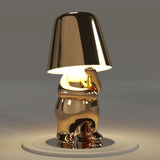 Gold Rechargeable Touch Table Lamp for Eye Care