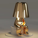 Gold Rechargeable Touch Table Lamp for Eye Care