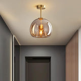 Postmodern Clear Glass Hallway Ceiling Light