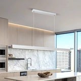 Linear Pendant Light Minimalist Style Dimmable Metal for Dining Room