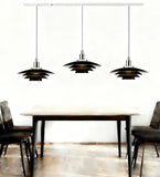 Modern Layered Pendant Light Metal Height Adjustable for Dining Room