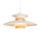 Wooden Wabi-Sabi UFO Style Pendant Light