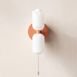 Cream Double Glass Inside Wall Lights