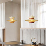 Wooden Wabi-Sabi UFO Style Pendant Light