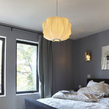 Nordic Ball Shape White Fabric Pendant Light