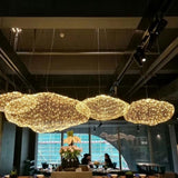 Modern Cloud Pendant Light Metal for Dining Rooms, Height Adjustable