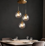 Modern Globe Glass Pendant Light Dimmable for Kitchen Island