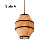 Japandi Fabric Pendant Light Dimmable for Dining Room