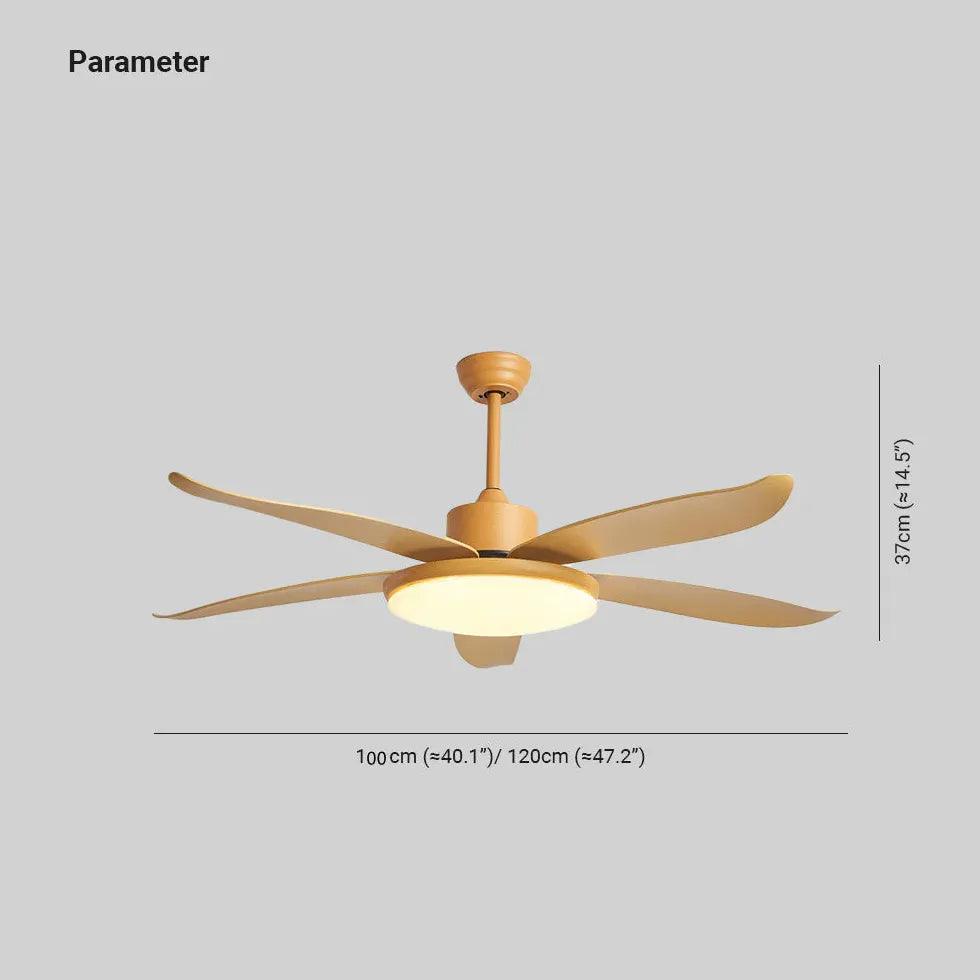 6-Blade Dimmable for Dining Room Ceiling Fan Light - Clowas