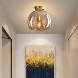 Postmodern Clear Glass Hallway Ceiling Light