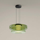 Italian Glass Amber Pendant Light for Dining Room