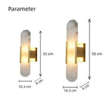 Modern Marble LED Wall Light for Bedside, Anti-Glare