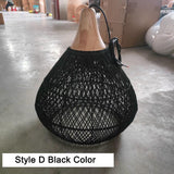 Wabi-Sabi Hollow Rattan Vintage Pendant Lights