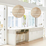 Rattan Pendant Light for Rustic Dining Room