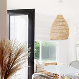 Rattan Pendant Light for Rustic Dining Room