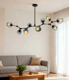 Mid Century Branching Bubble Chandelier Glass for Living Room, Arm Adjustable