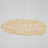 Modern Cloud Pendant Light Metal for Dining Rooms, Height Adjustable
