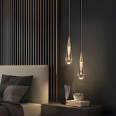 Luxury Waterdrop Crystal LED Pendant Light for Bedside