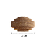 Vintage Rattan Pendant Light for Dining Room