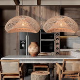 Boho Rattan Pendant Lighting for Dining Room