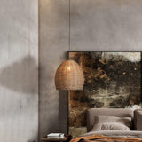 Wabi-Sabi Rattan Pendant Light for Bedroom