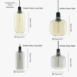 Modern Glass Bottle Pendant Light Dimmable for Dining Rooms