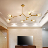 Mid Century Branching Bubble Chandelier Glass for Living Room, Arm Adjustable