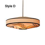 Japandi Fabric Pendant Light Dimmable for Dining Room