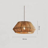 Wabi Sabi Rattan Pendant Ceiling Light for Dining Room