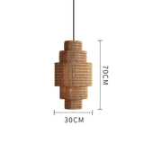 Vintage Rattan Pendant Light for Dining Room