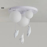 White Bear Ceiling Light LED Dimmable for Children