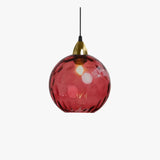 Modern Fluted Glass LED Pendant Light Dimmable For Dining Room